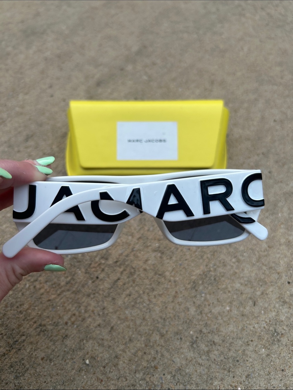 Marc Jacobs MARC LOGO 096/s White Sunglasses with Bold Black Logo